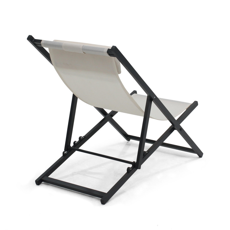 Lote de 2 hamacas plegables de aluminio reclinables en 4 posiciones (2/5)