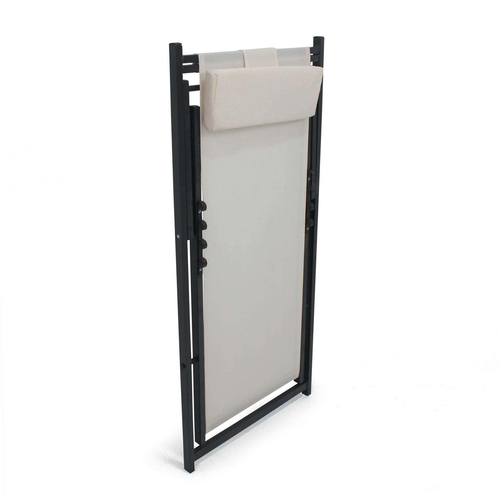 Lote de 2 hamacas plegables de aluminio reclinables en 4 posiciones