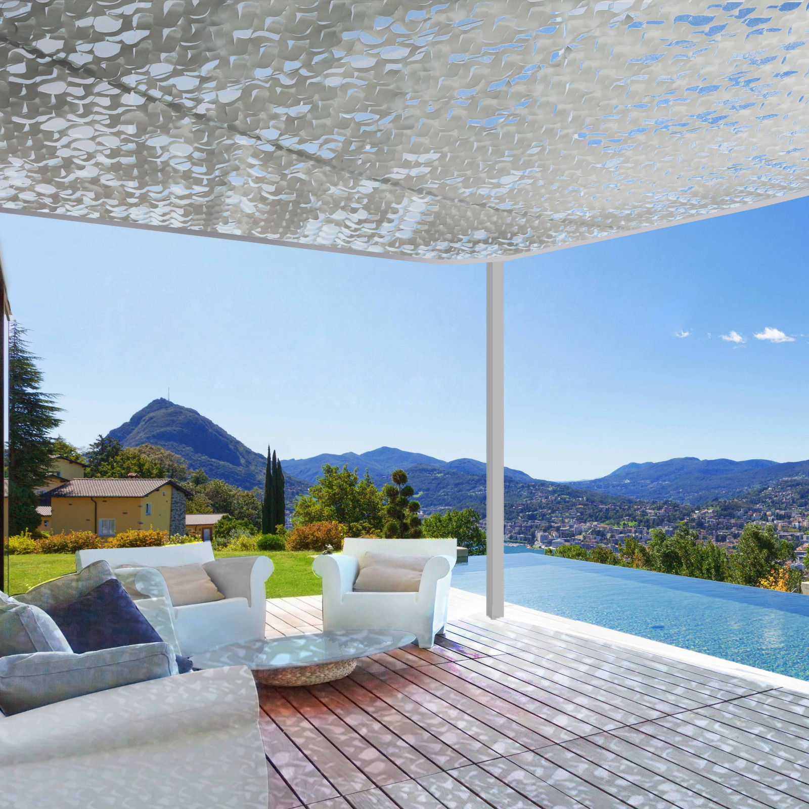 Vela de sombra calada reversible rectangular 3 x 4 m