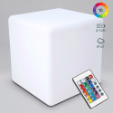Cubo LED multicolor con mando 43 cm