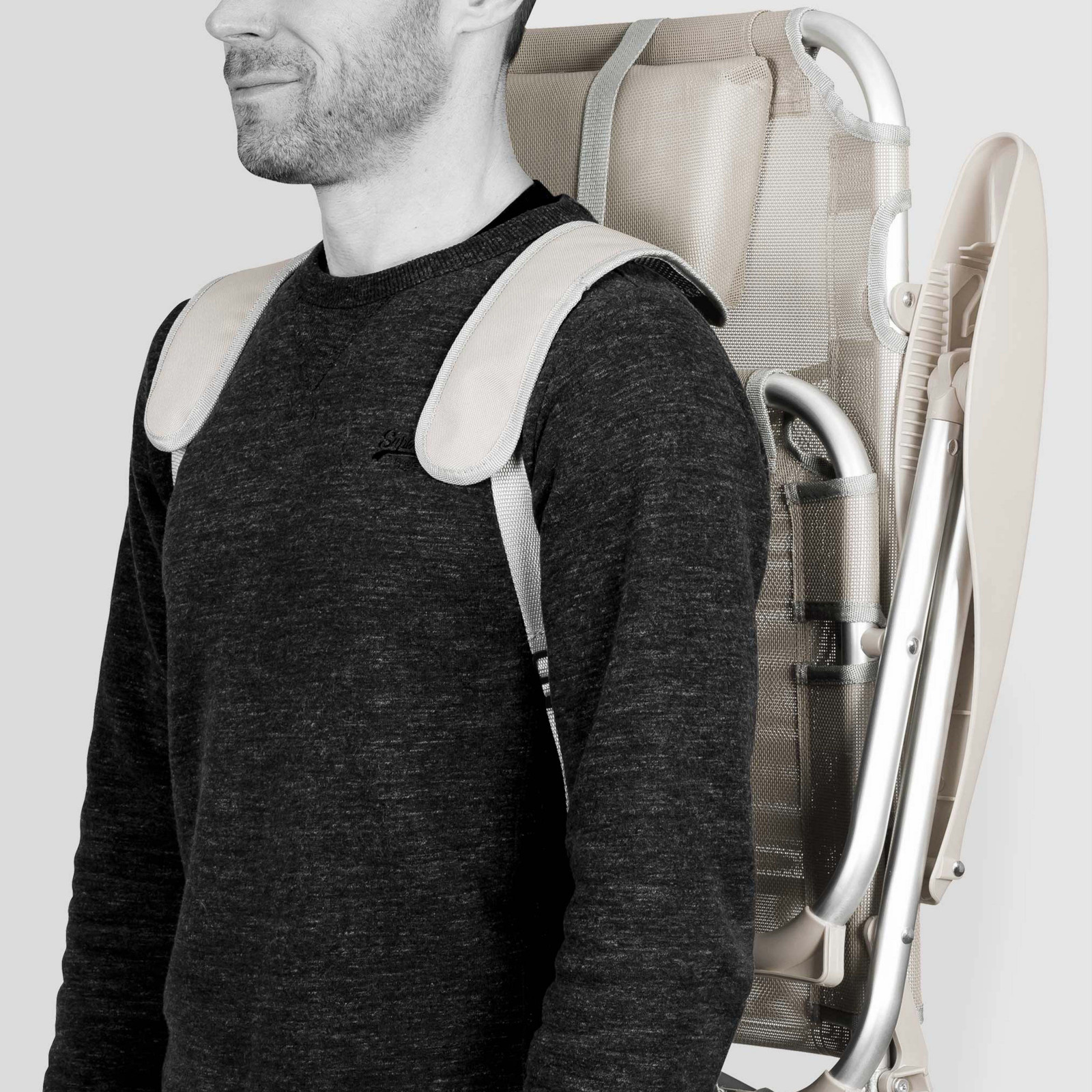 Lote de 2 sillones de playa plegables, reclinables 4 posiciones