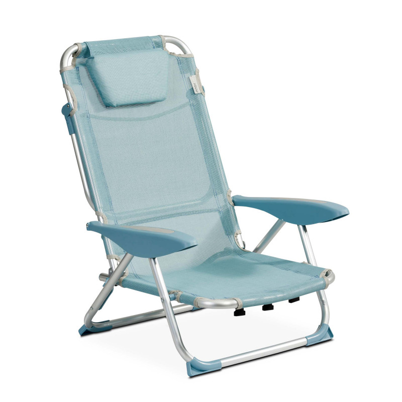 Sillón de playa plegable, reclinable 4 posiciones