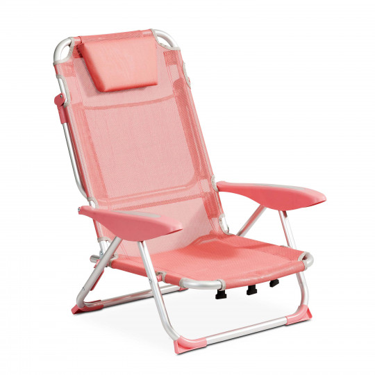 Sillón de playa plegable, reclinable 4 posiciones