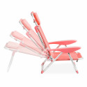 Sillón de playa plegable, reclinable 4 posiciones