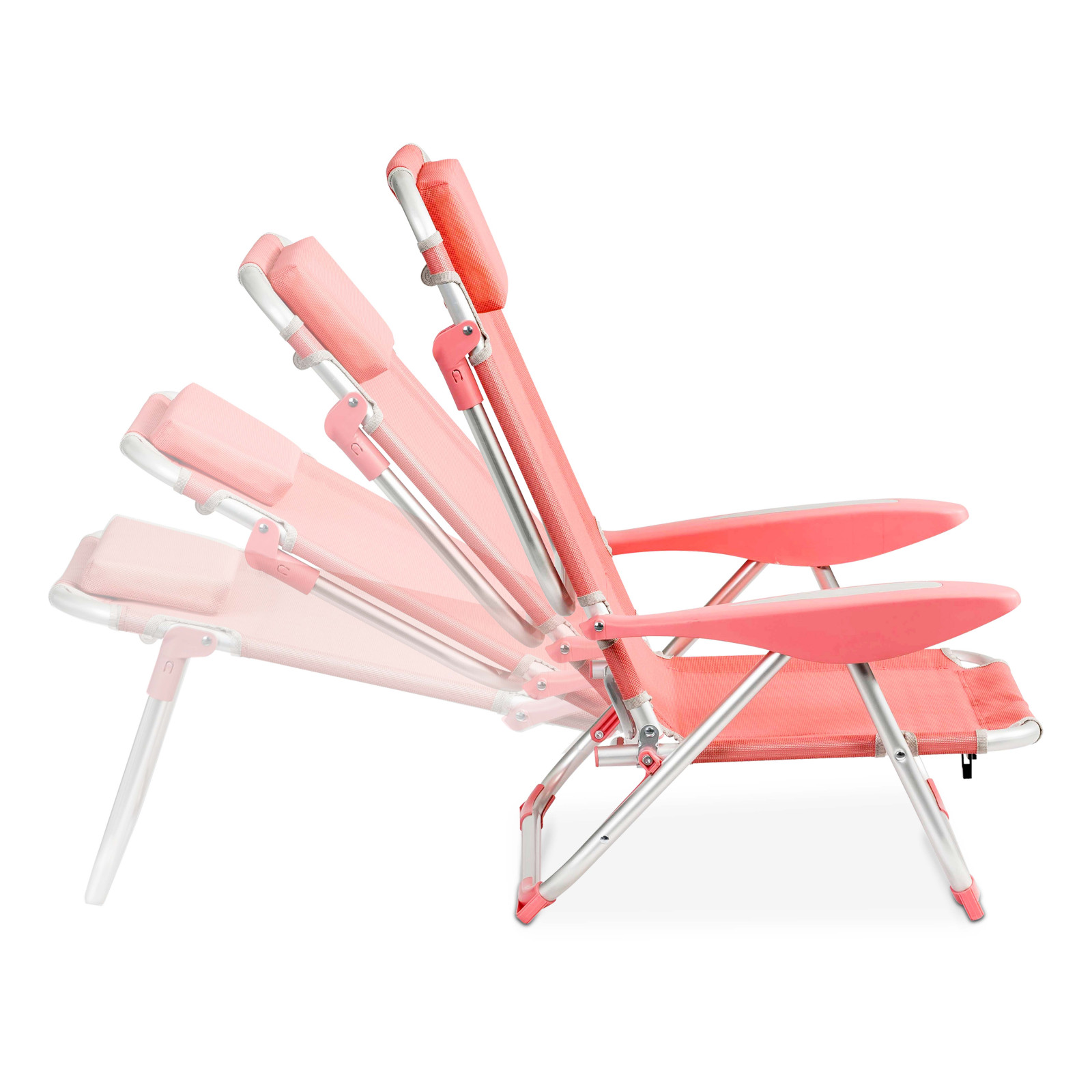 Sillón de playa plegable, reclinable 4 posiciones