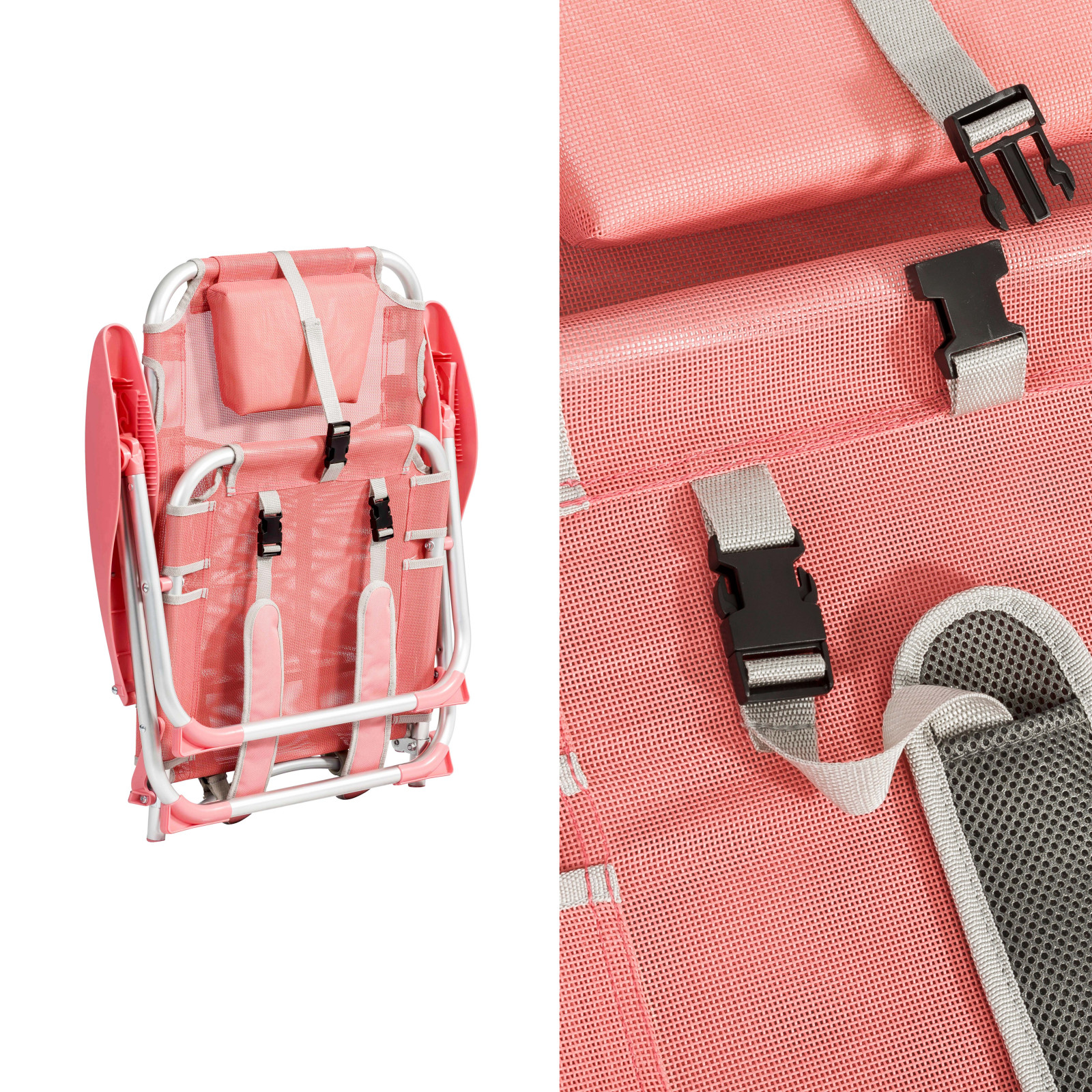 Sillón de playa plegable, reclinable 4 posiciones