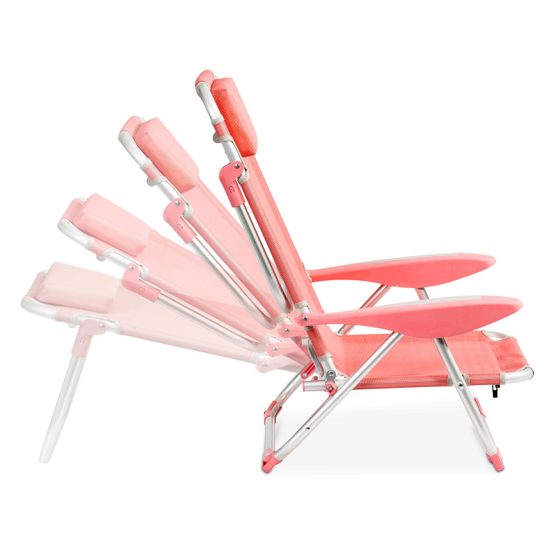 Sillón de playa plegable, reclinable 4 posiciones