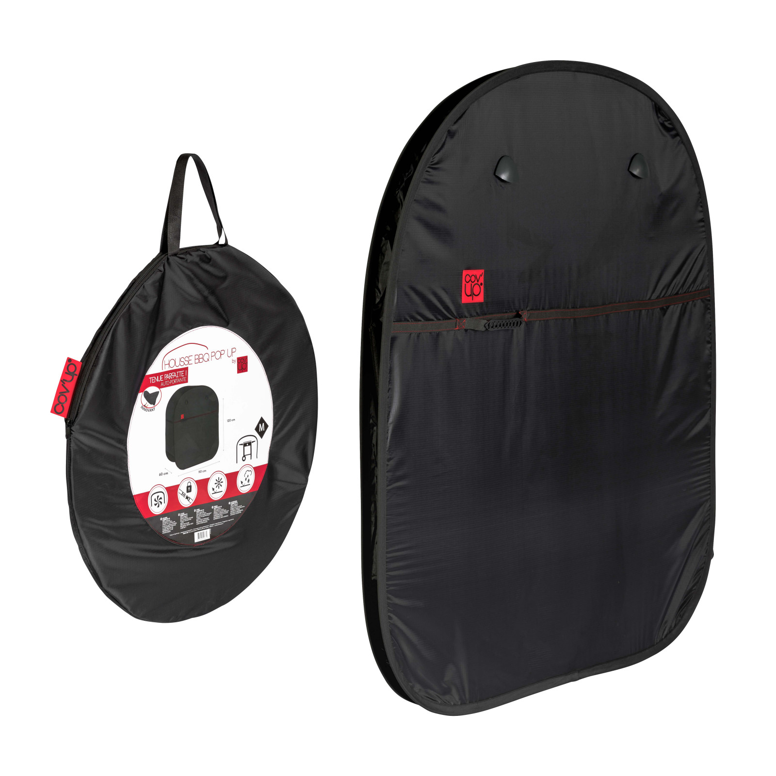 Funda negra para barbacoa rectangular 170 x 60 x 120 cm