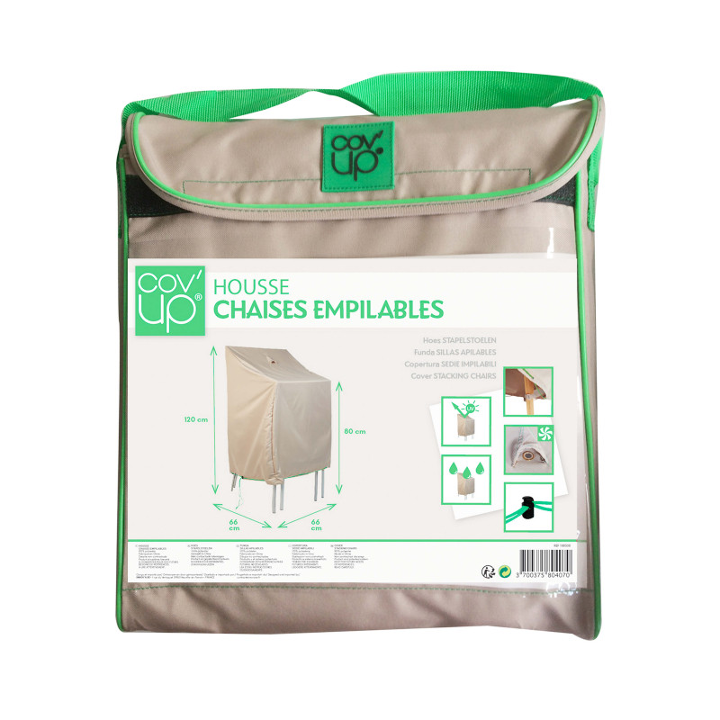 Funda para sillas apilables 66 x 66 x 120 cm topo