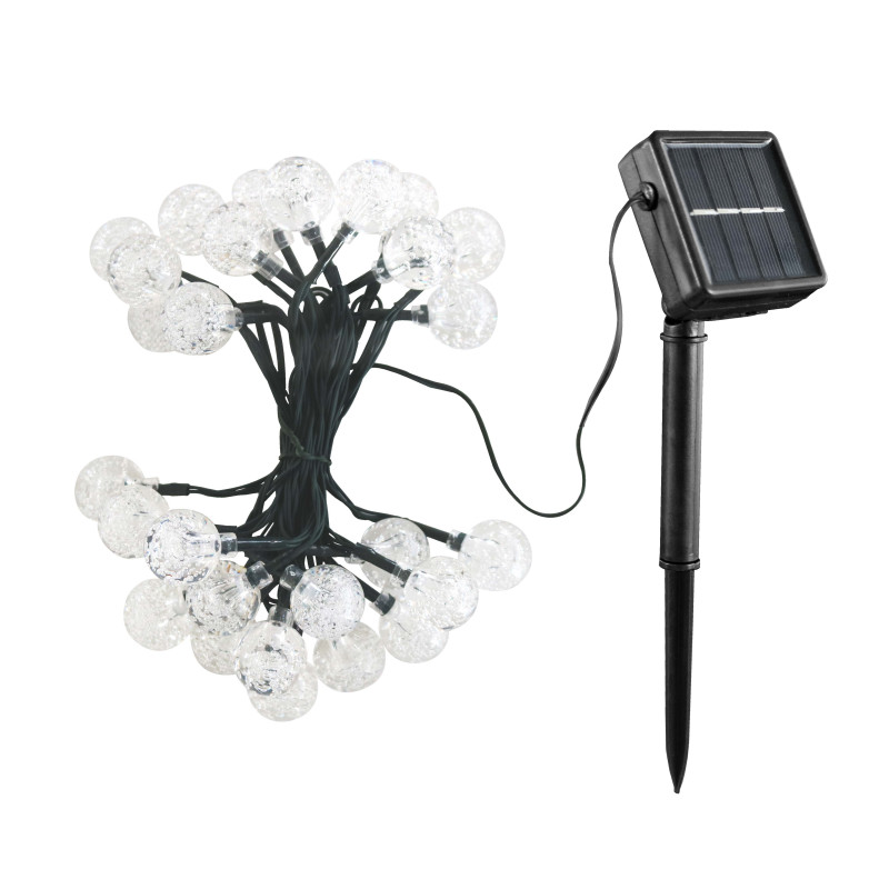 Guirnalda solar LED con bolas 6,50 m