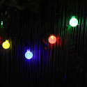 Guirnalda solar LED con bolas multicolor