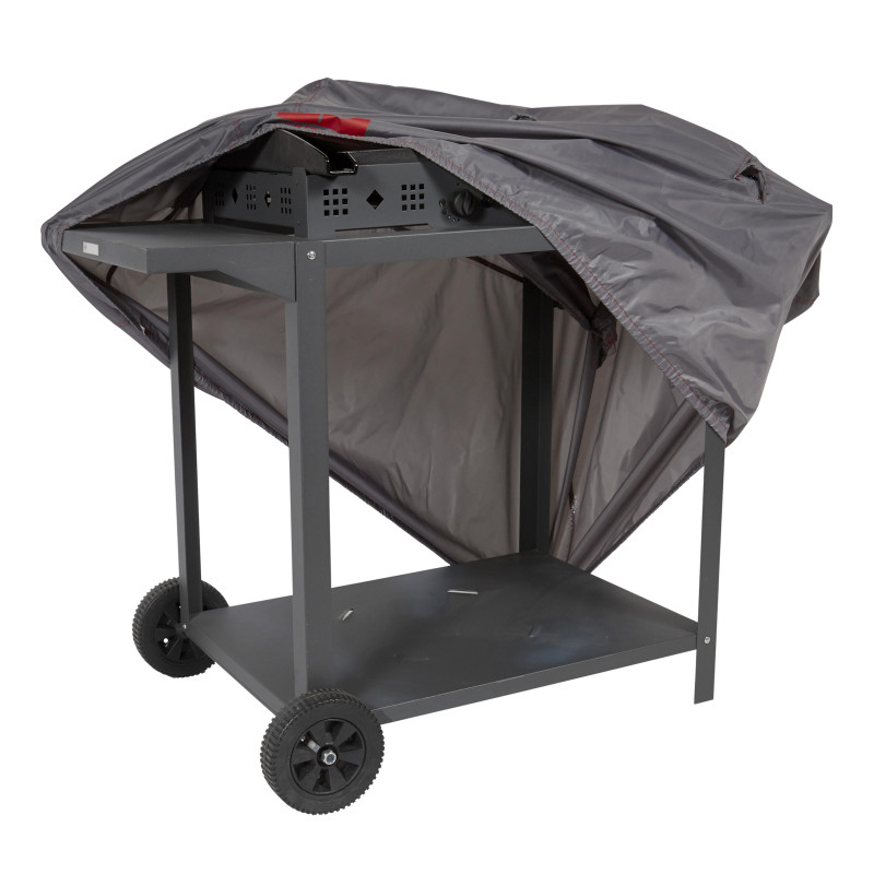 Funda gris para barbacoa rectangular 150 x 60 x 90 cm