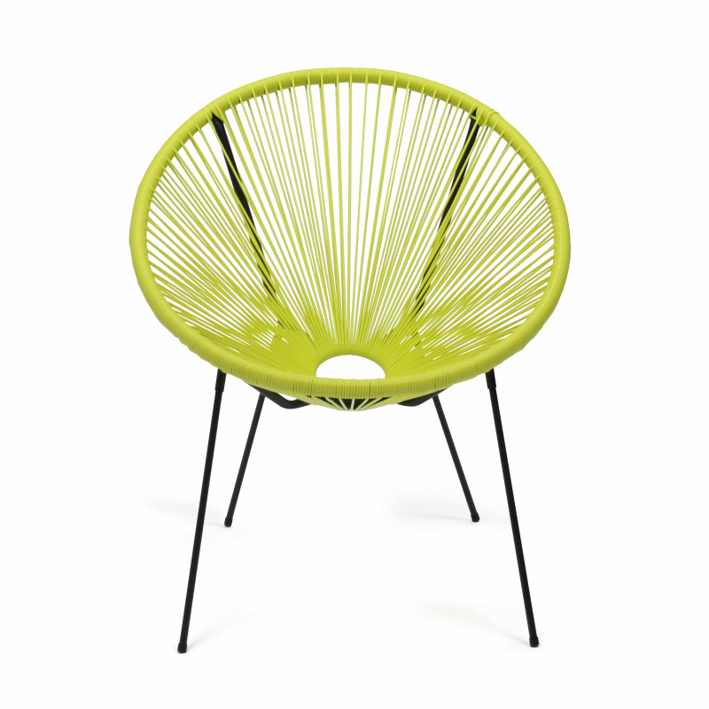 Lote de 2 sillas de jardín de hilo verde