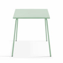 Mesa de jardín cuadrada de metal 70 x 70 x 70 cm
