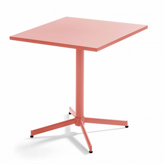Mesa de jardín cuadrada con tablero plegable 70 x 70 x 72 cm