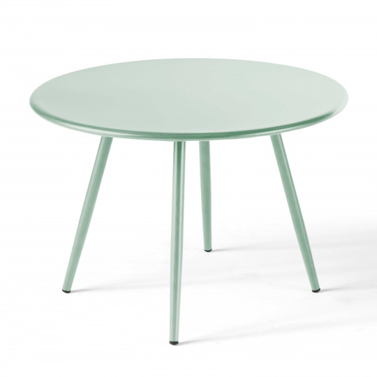 Mesa de centro de jardín redonda de metal Ø40x29,5 cm | Oviala