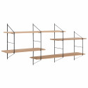 Estantería de pared de madera maciza de 191 cm