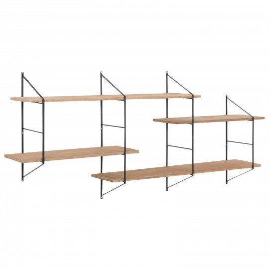 Estantería de pared de madera maciza de 191 cm (1/1)