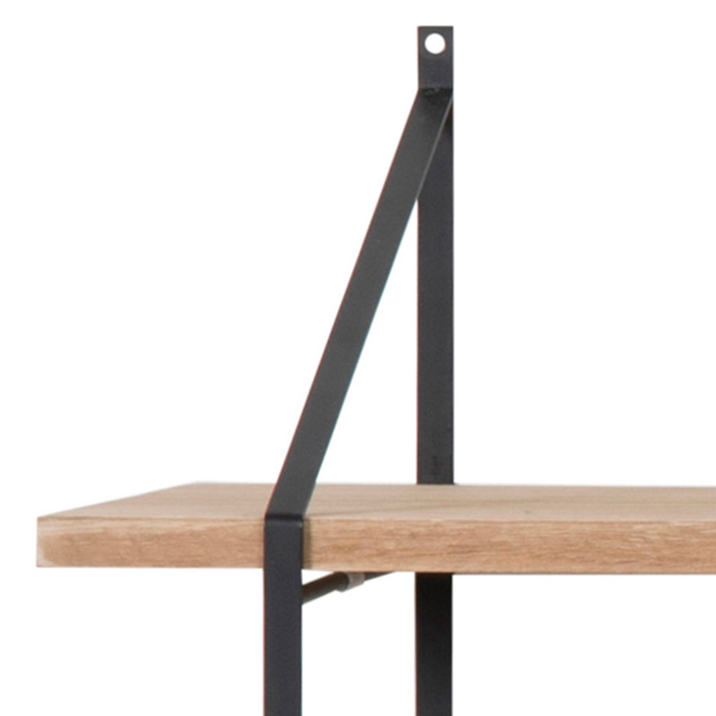 Estantería de pared de madera maciza de 191 cm