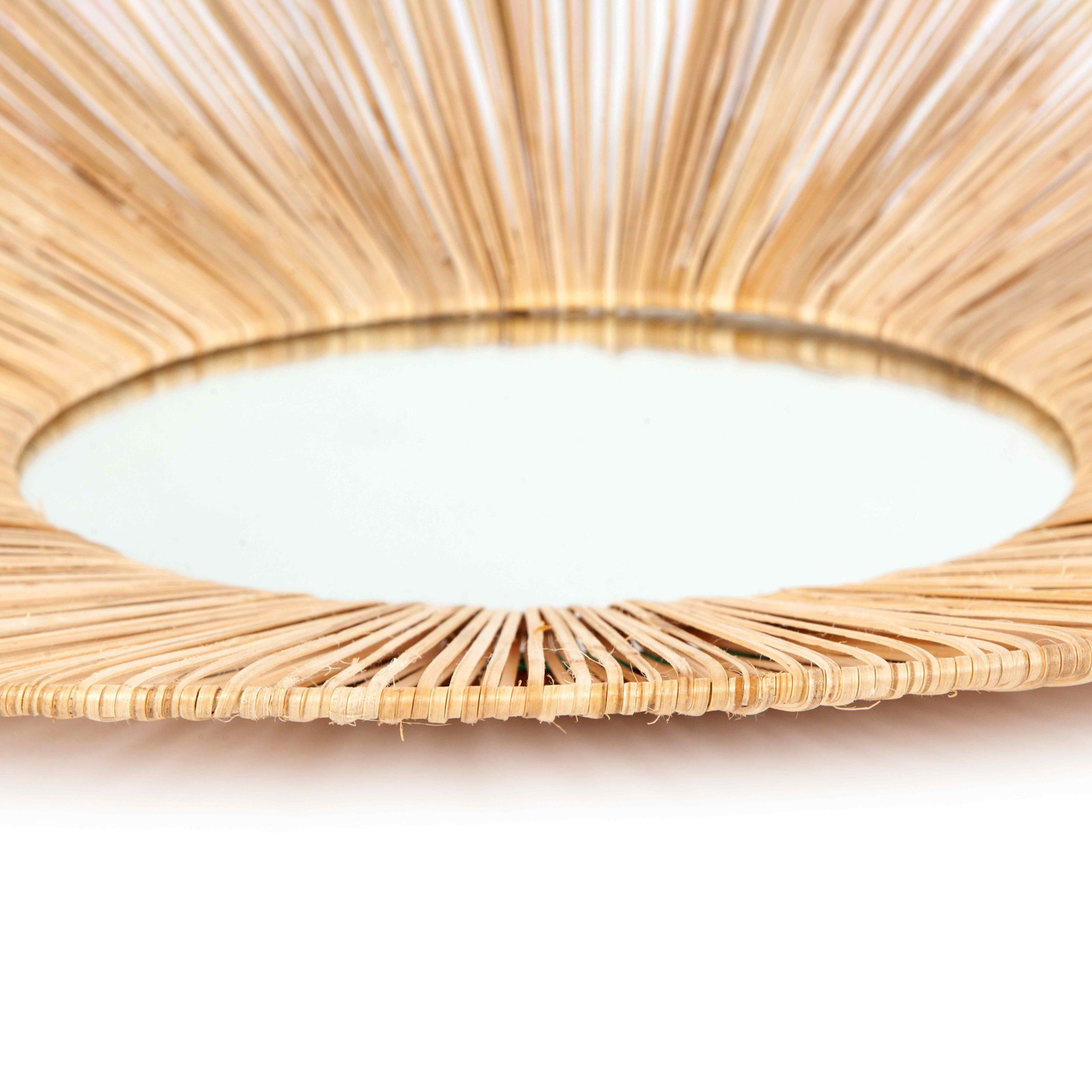 Espejo de ratán natural