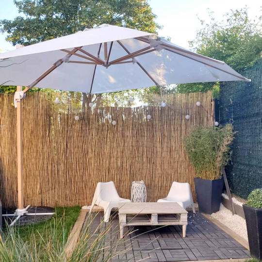 Cañizo de jardín de bambú natural, grado de ocultación medio