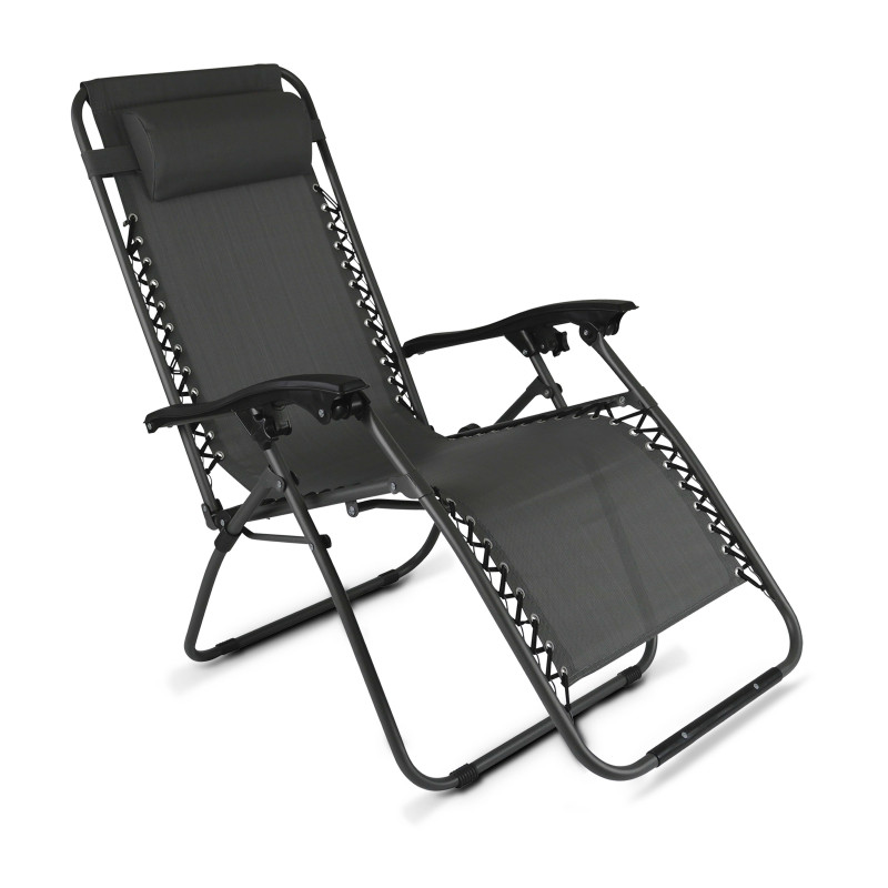 Sillón de jardín plegable y reclinable GRIS