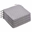 Lote de 4 cojines de silla de exterior con estampados 40 x 40 cm
