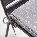 Lote de 4 cojines de silla de exterior con estampados 40 x 40 cm