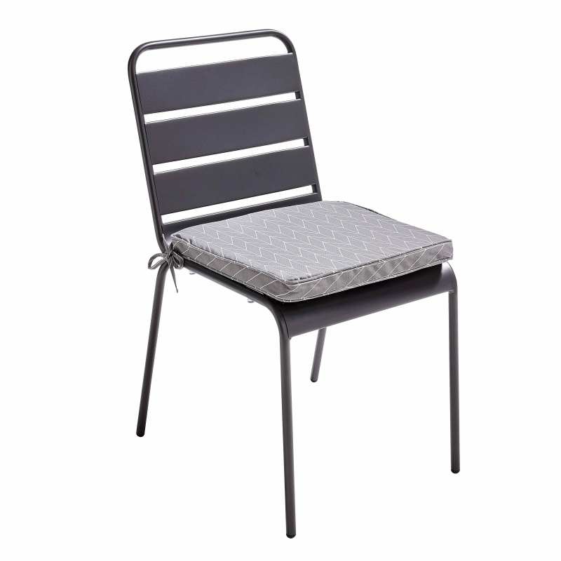 Lote de 4 cojines de silla de exterior con estampados 40 x 40 cm