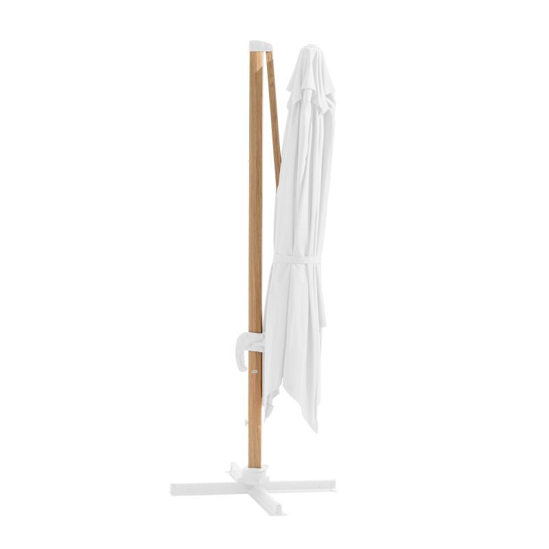 Conjunto de sombrilla colgante inclinable cuadrado (3 x 3 m) + 4 losas lastradas
