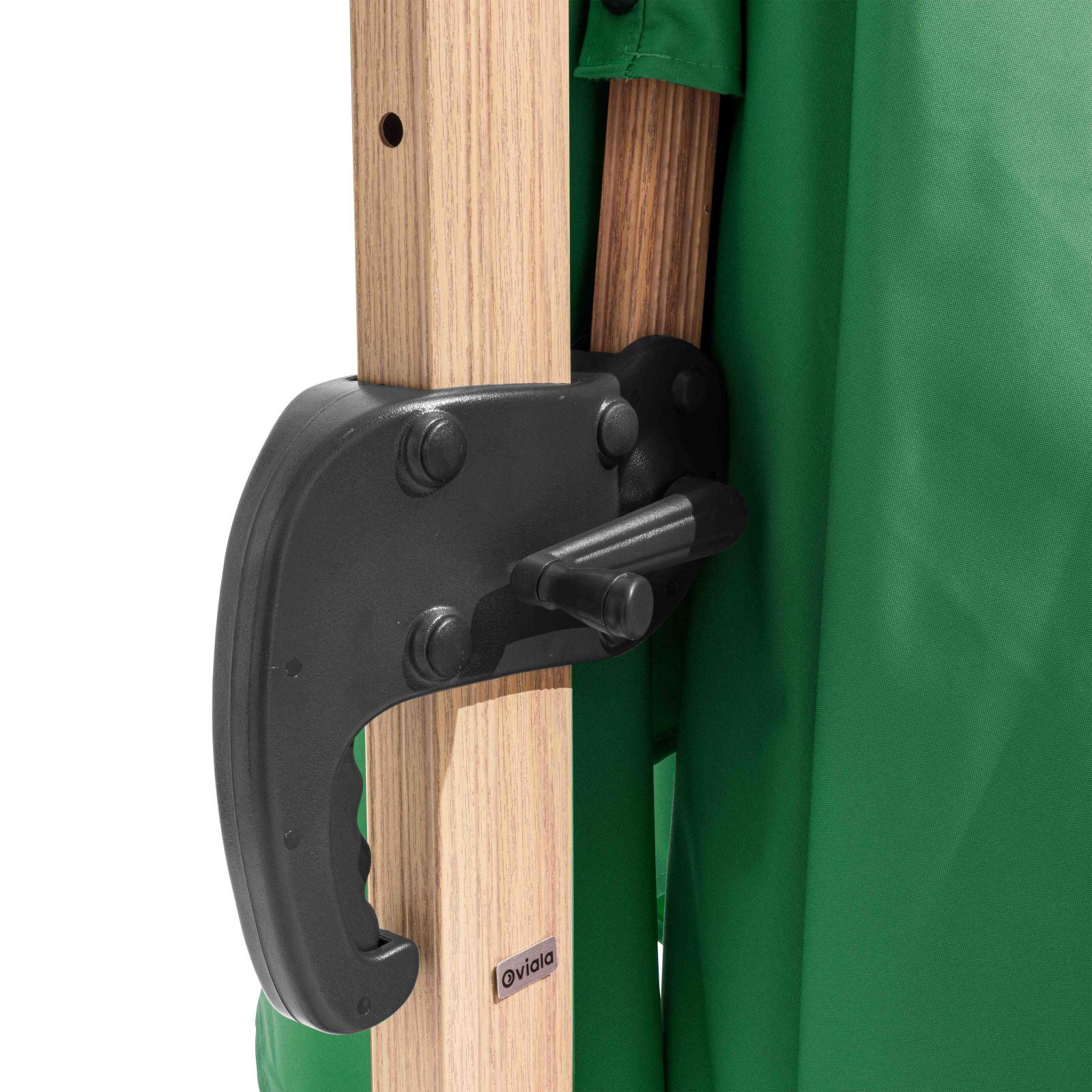 Conjunto de sombrilla colgante inclinable cuadrado (3 x 3 m) + 4 losas lastradas