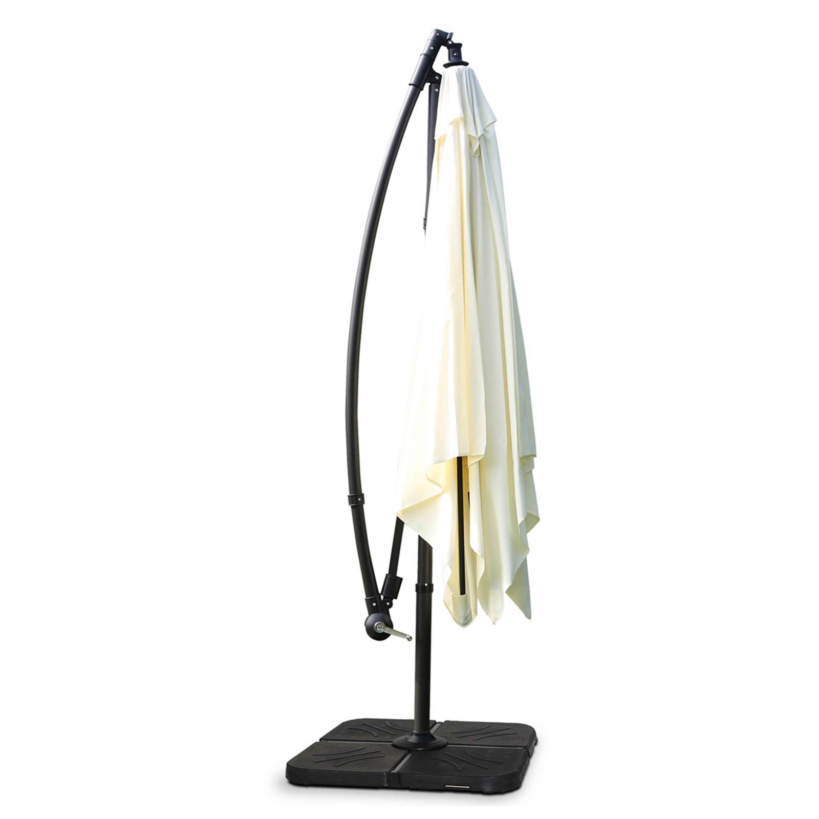 Sombrilla colgante reclinable cuadrada 3 x 3 m