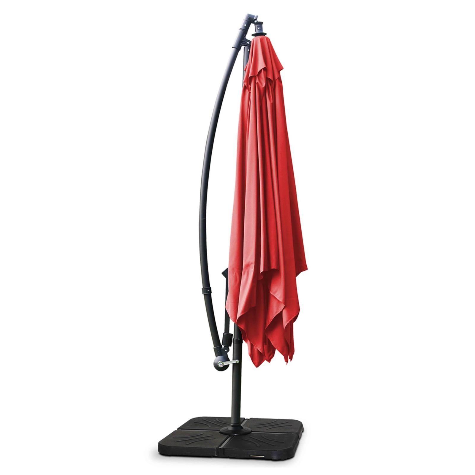 Sombrilla colgante reclinable cuadrada 3 x 3 m