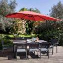 Sombrilla colgante reclinable cuadrada 3 x 3 m