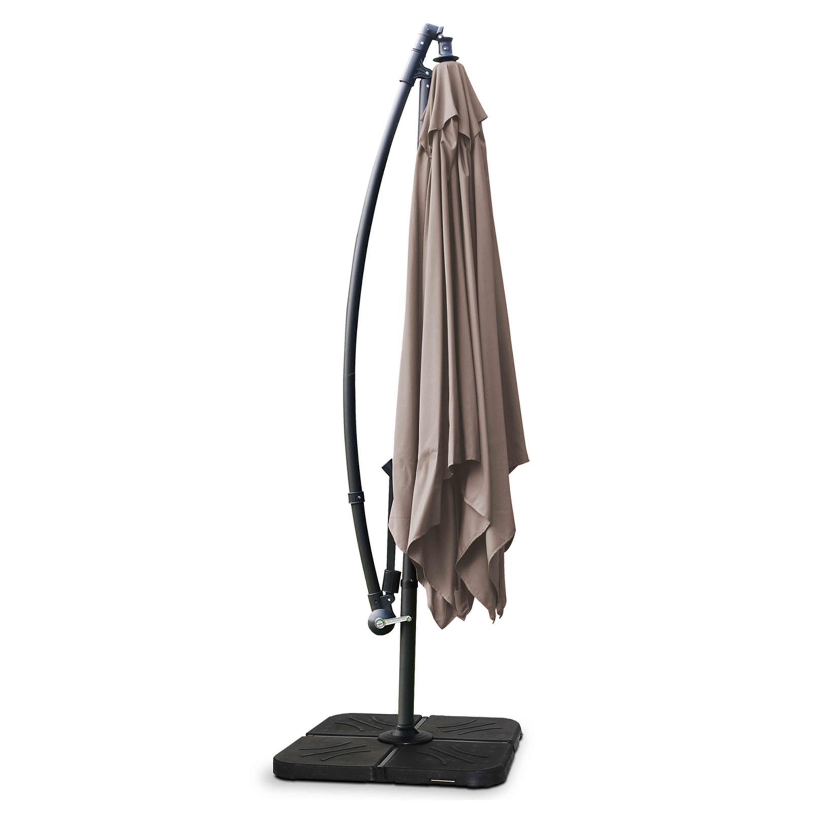 Sombrilla colgante reclinable cuadrada 3 x 3 m