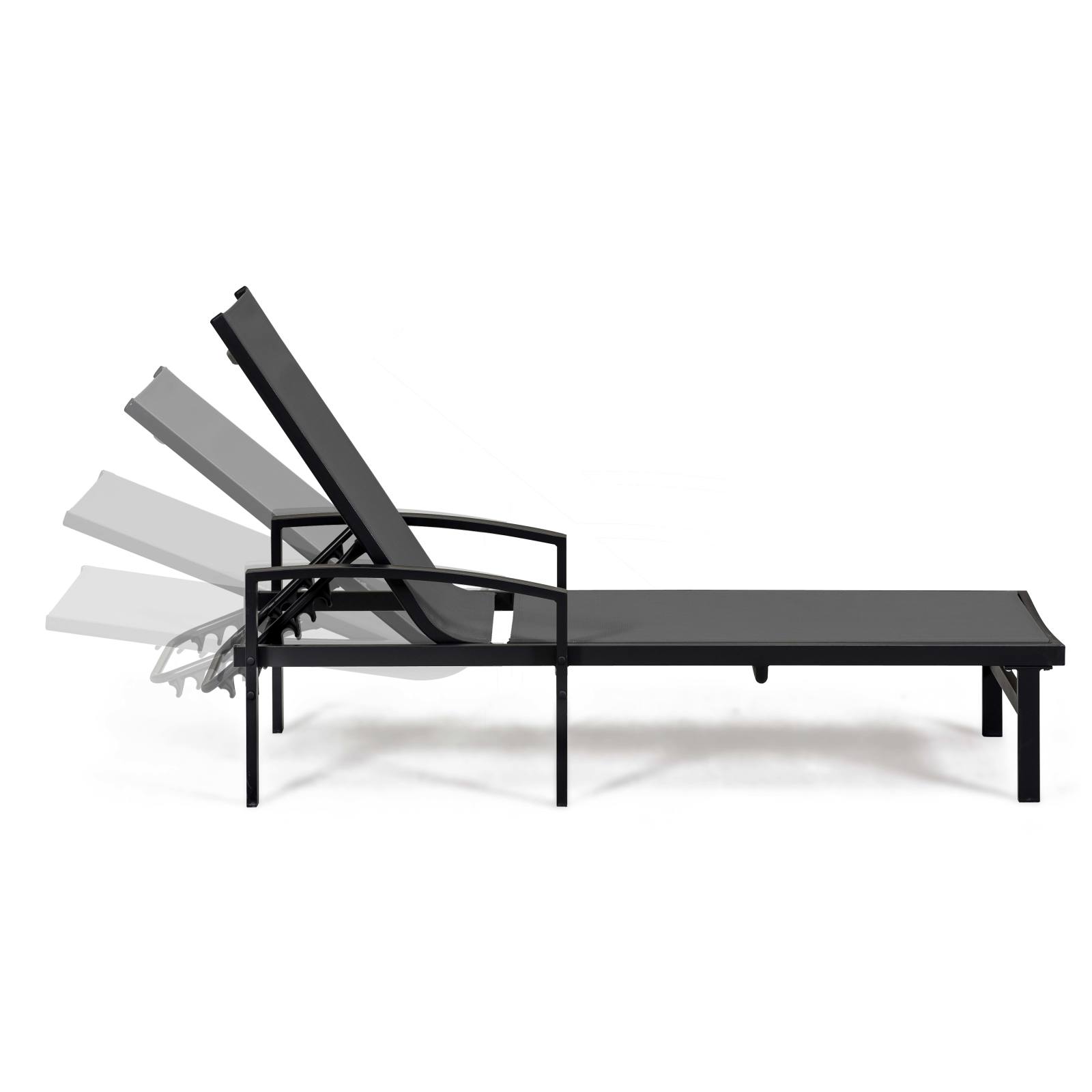 Lote de 2 tumbonas con reposabrazos, reclinables 5 posiciones