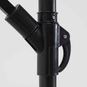 Conjunto de sombrilla colgante inclinable (3 x 3 m) y 4 losas lastradas