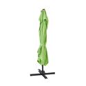 Conjunto de sombrilla colgante cuadrada (3 x 3 m) giratoria de 360° + 4 losas lastradas
