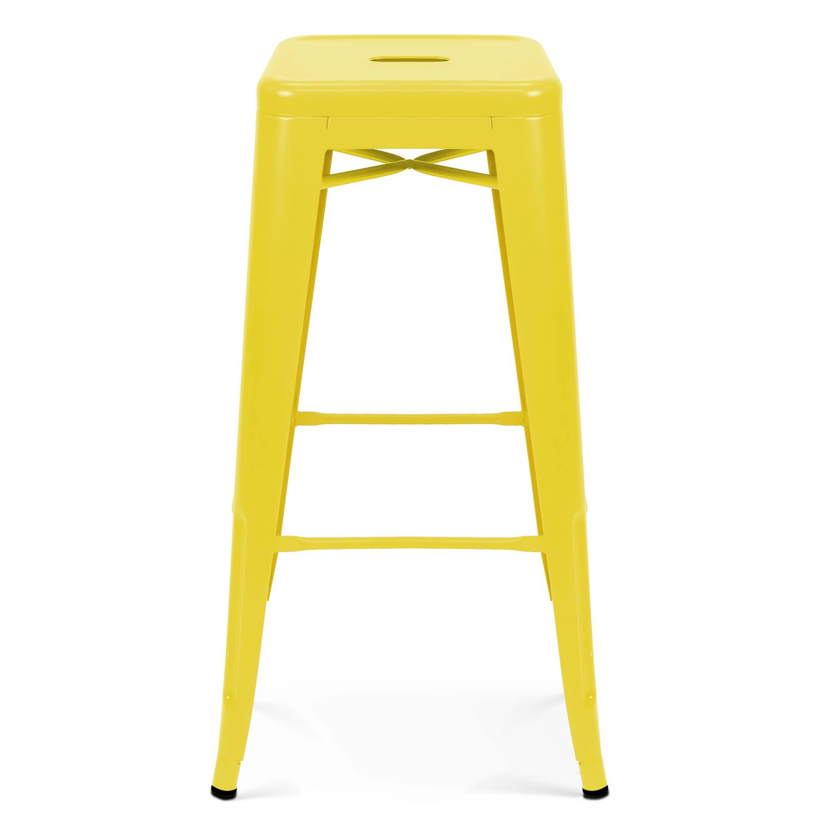 Conjunto de 4 taburetes de jardín de metal mate