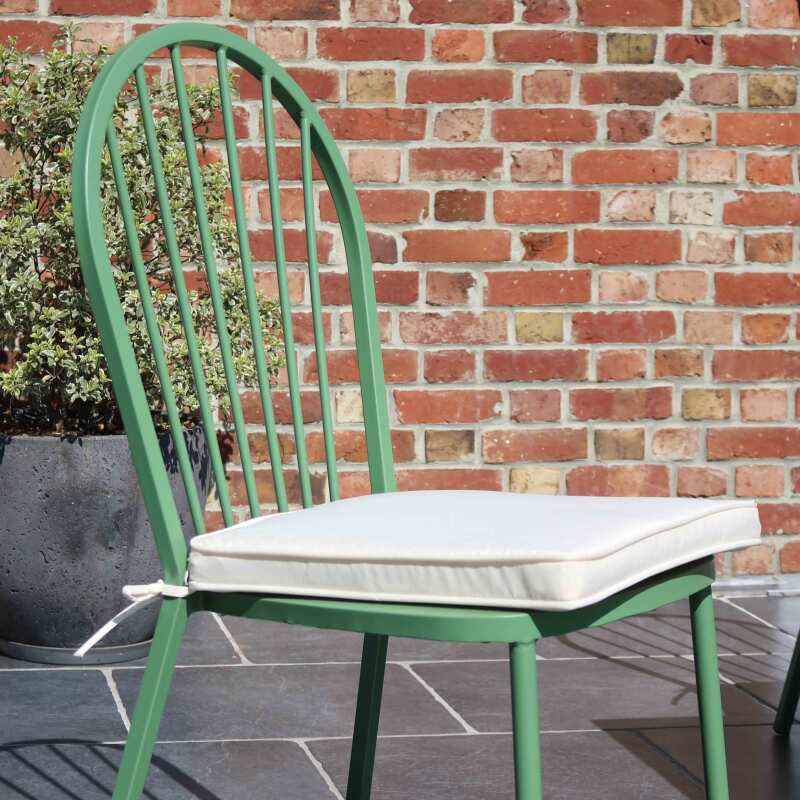 Lote de 4 cojines de silla de exterior lisos 40 x 40 cm