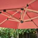 Conjunto de sombrilla colgante inclinable cuadrado (3 x 3 m) + 4 losas lastradas