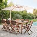 Conjunto de sombrilla colgante inclinable cuadrado (3 x 3 m) + 4 losas lastradas