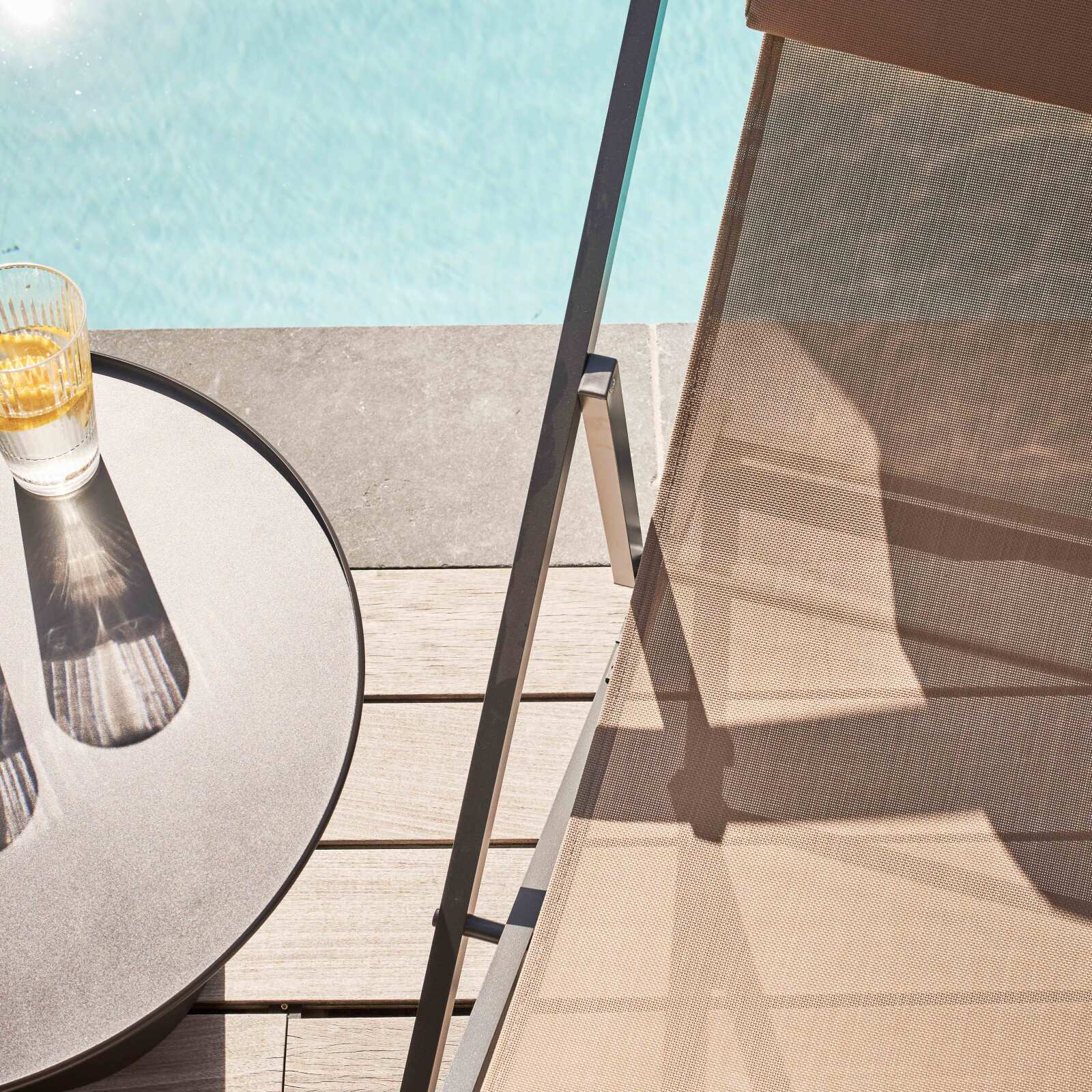 Lote de 2 hamacas plegables de aluminio reclinables en 4 posiciones