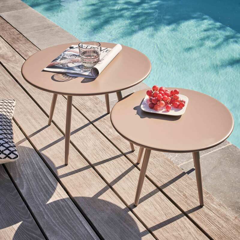 Mesa de centro de jardín redonda Ø40 x 29,5 cm (4/6)