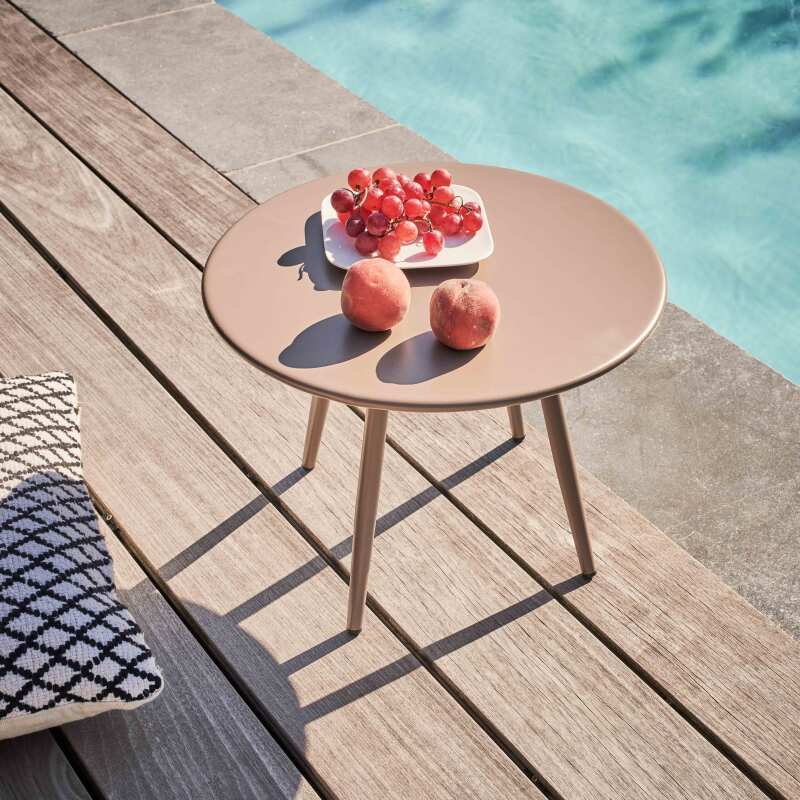 Mesa de centro de jardín redonda Ø40 x 29,5 cm (3/6)