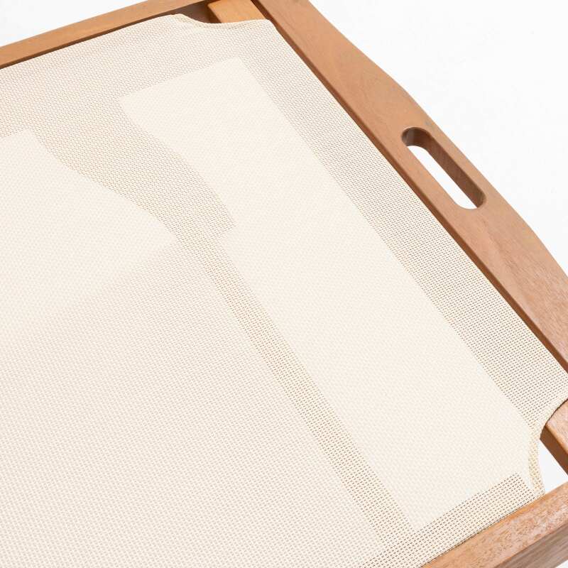 Lote de 2 tumbonas de madera FSC con ruedas, reclinables 5 posiciones