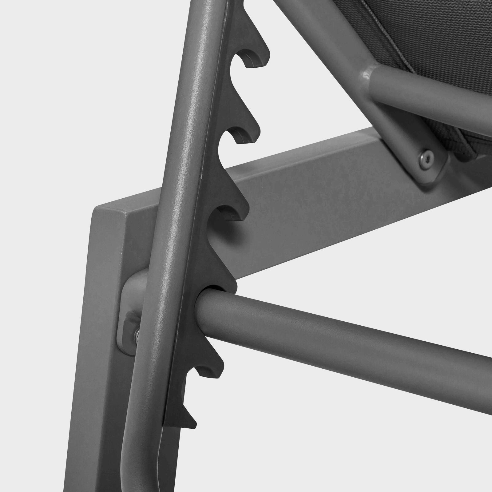 Lote de 2 tumbonas con ruedas, reclinables 5 posiciones