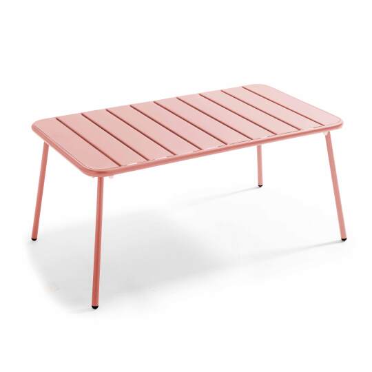 Mesa de centro de jardín rectangular 90 x 50 cm