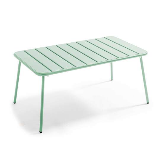 Mesa de centro de jardín rectangular 90 x 50 cm | Oviala