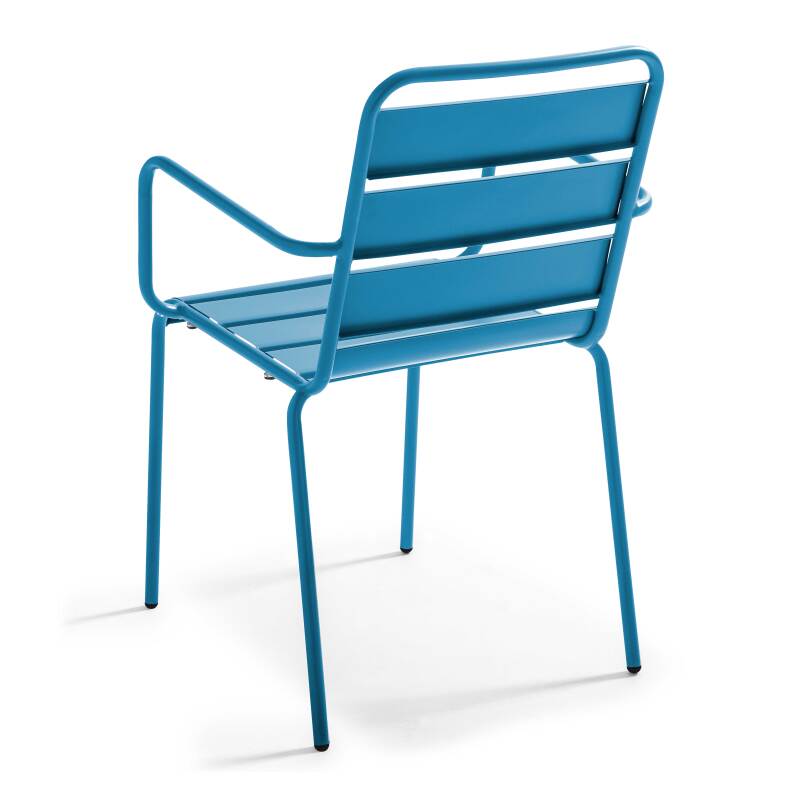 Silla  de metal con reposabrazos (3/7)